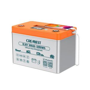 CREABEST Batterie LiFePO4 100Ah 