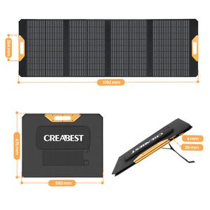 panneau solaire portable 160w size